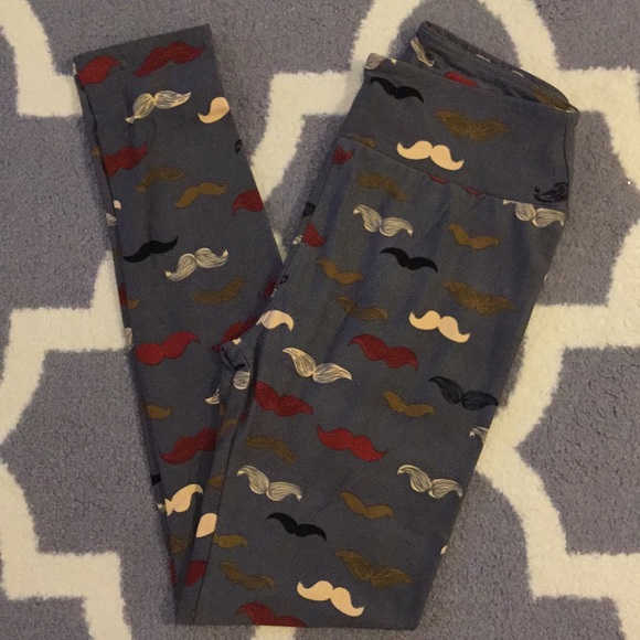 LuLaRoe mustache OS leggings - Picture 1 of 3